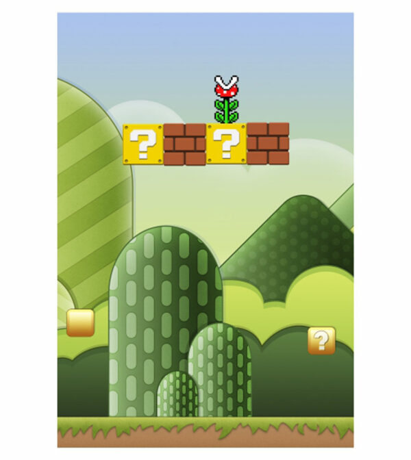 Painel de Festa Retangular 3D Super Mario Casadinho 1,50m x 2,20