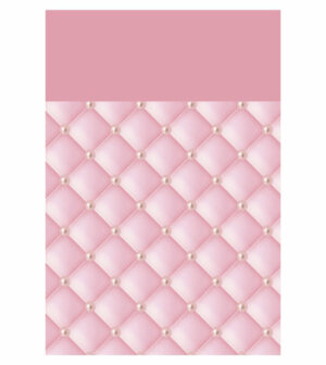 Painel de Festa Retangular 3D Realeza Rosa Casadinho 1,50m x 2,20
