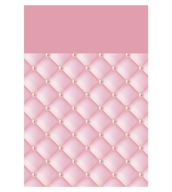 Painel de Festa Retangular 3D Realeza Rosa Casadinho 1,50m x 2,20