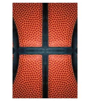 Painel de Festa Retangular 3D Basquete Casadinho 1,50m x 2,20
