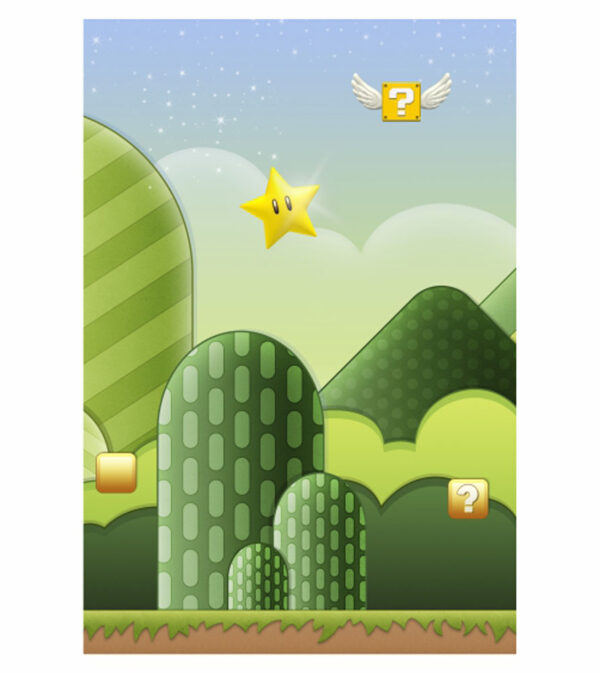 Painel de Festa Retangular 3D Super Mario Casadinho 1,50m x 2,20