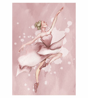 Painel de Festa Retangular 3D Bailarina Casadinho 1,50m x 2,20