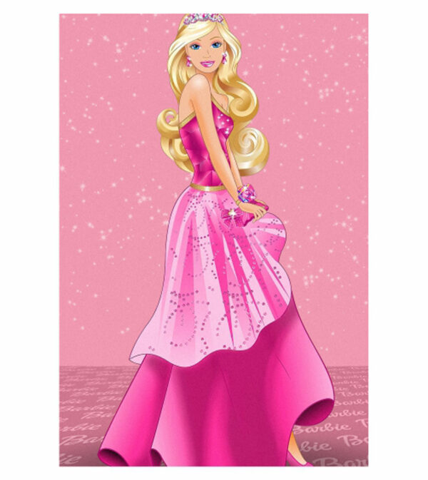 Painel de Festa Retangular 3D Barbie Casadinho 1,50m x 2,20