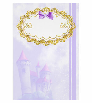 Painel de Festa Retangular 3D Princesa Ursinha Casadinho 1,50m x 2,20