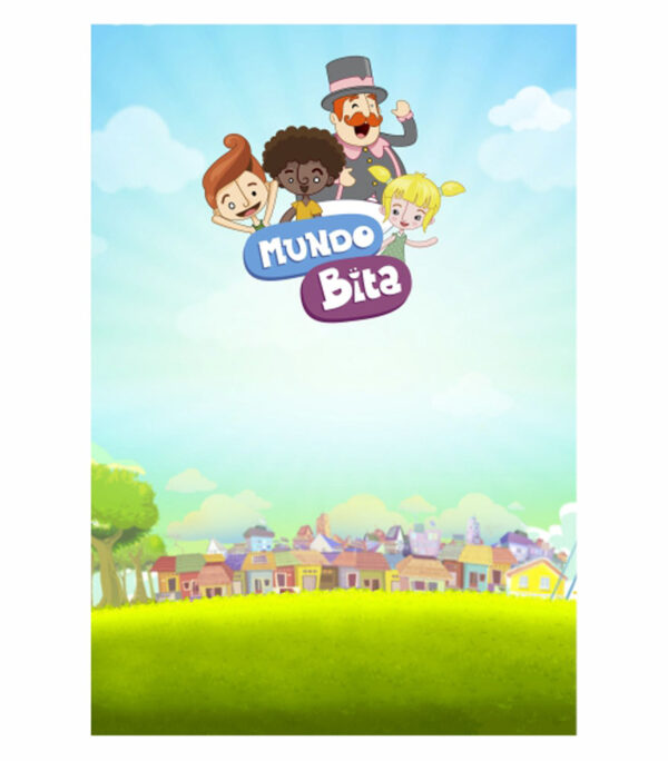 Painel de Festa Retangular 3D Mundo Bita Casadinho 1,50m x 2,20