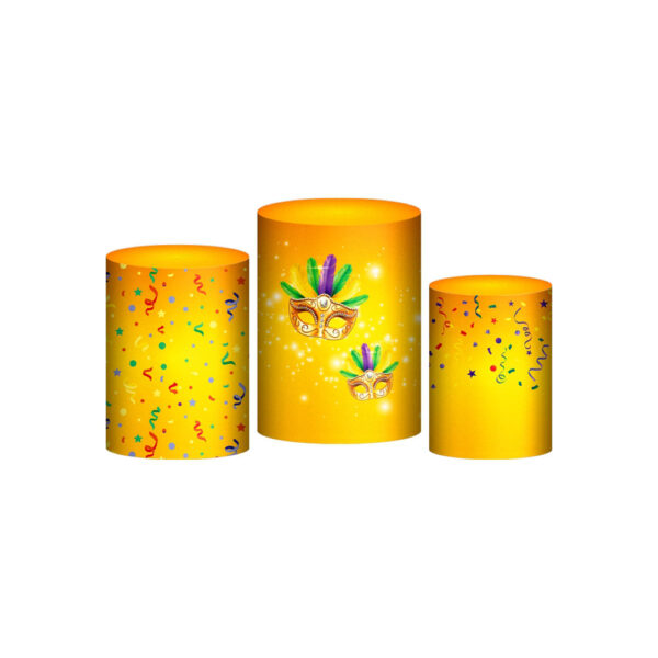 Trio Capa Cilindro Carnaval 3D Em Tecido Com Elástico