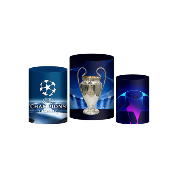 Trio Capa Cilindro Futebol 3D Em Tecido Com Elástico