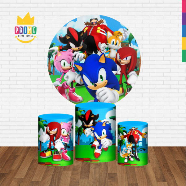 Trio Capa Cilindro + Painel Redondo 3D Sonic 1,50m Veste Fácil - Image 2
