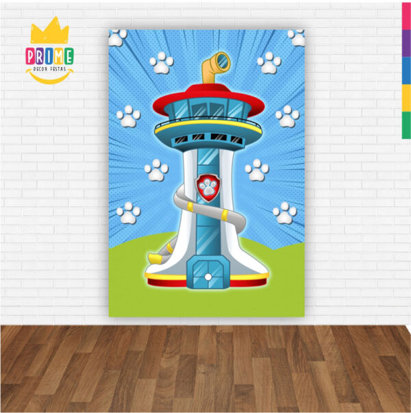 Painel de Festa Retangular 3D Patrulha Canina Casadinho 1,50m x 2,20 - Image 2