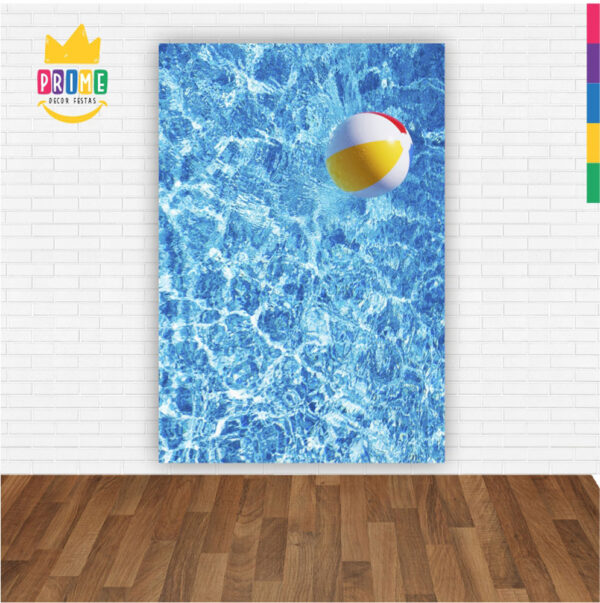 Painel de Festa Retangular 3D Pool Party Casadinho 1,50m x 2,20 - Image 2