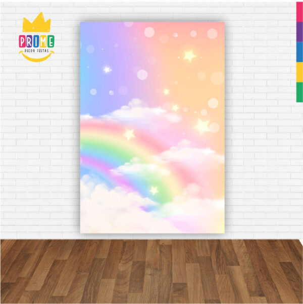 Painel de Festa Retangular 3D Unicornio Casadinho 1,50m x 2,20 - Image 2