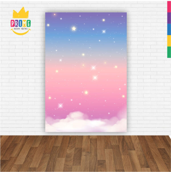Painel de Festa Retangular 3D Unicornio Casadinho 1,50m x 2,20 - Image 2