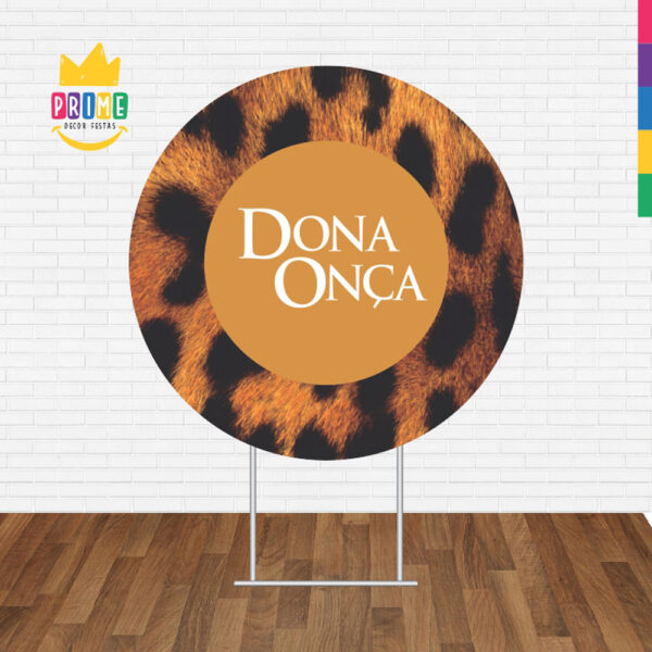 Painel Redondo 3D Dona Onça Tecido Sublimado - Image 2