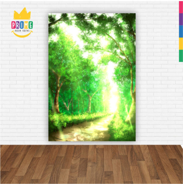 Painel de Festa Retangular 3D Bosque Encantado Casadinho 1,50m x 2,20 - Image 2