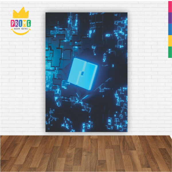Painel de Festa Retangular 3D Roblox Menino Casadinho 1,50m x 2,20 - Image 2