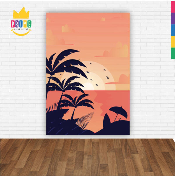 Painel de Festa Retangular 3D Tardezinha Casadinho 1,50m x 2,20 - Image 2