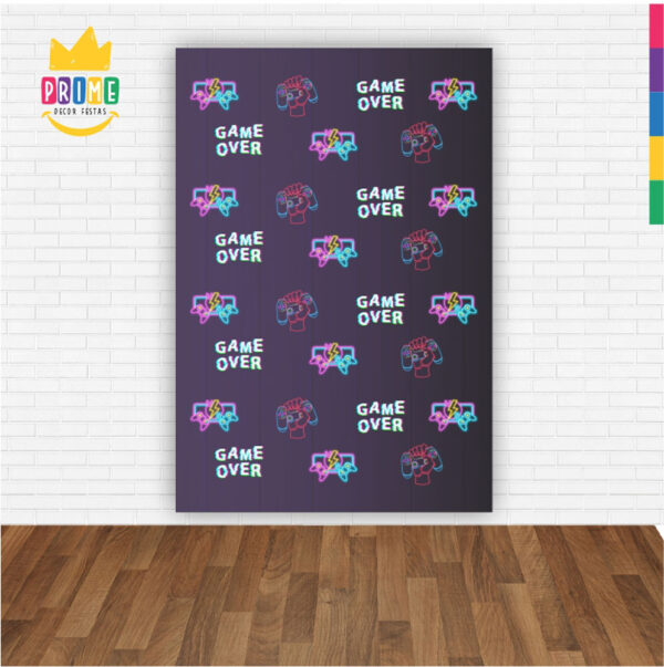 Painel de Festa Retangular 3D Game Casadinho 1,50m x 2,20 - Image 2