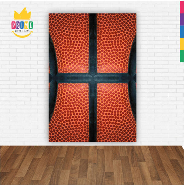 Painel de Festa Retangular 3D Basquete Casadinho 1,50m x 2,20 - Image 2