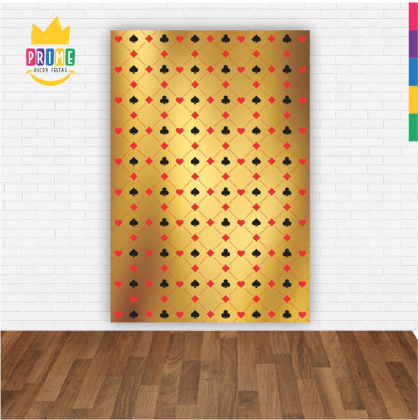 Painel de Festa Retangular 3D Cassino Casadinho 1,50m x 2,20 - Image 2