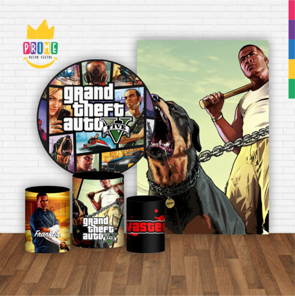 Kit Casado GTA Painel Redondo Trio Capas Cilindro Retangular Vertical Em Tecido - Image 2