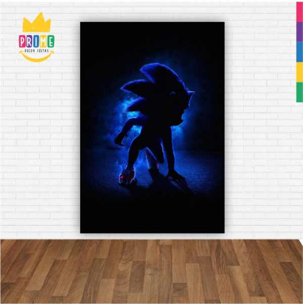 Painel de Festa Retangular 3D Sonic Casadinho 1,50m x 2,20 - Image 2
