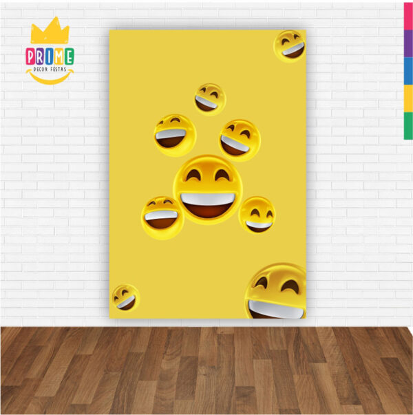Painel de Festa Retangular 3D Emojis Casadinho 1,50m x 2,20 - Image 2