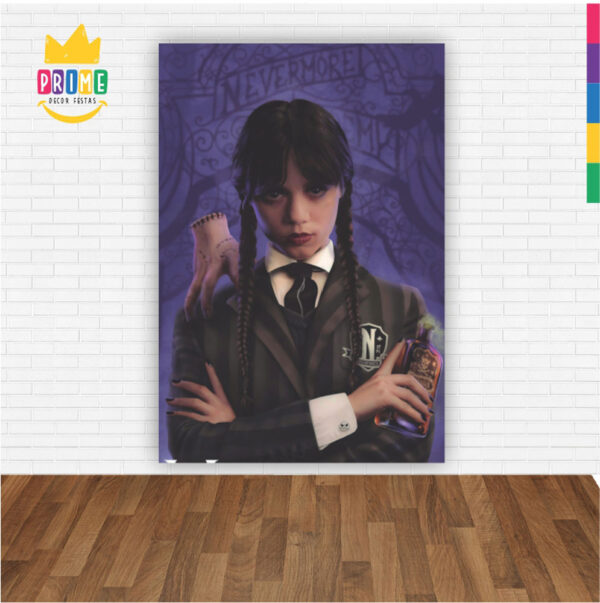 Painel de Festa Retangular 3D Wandinha Casadinho 1,50m x 2,20 - Image 2