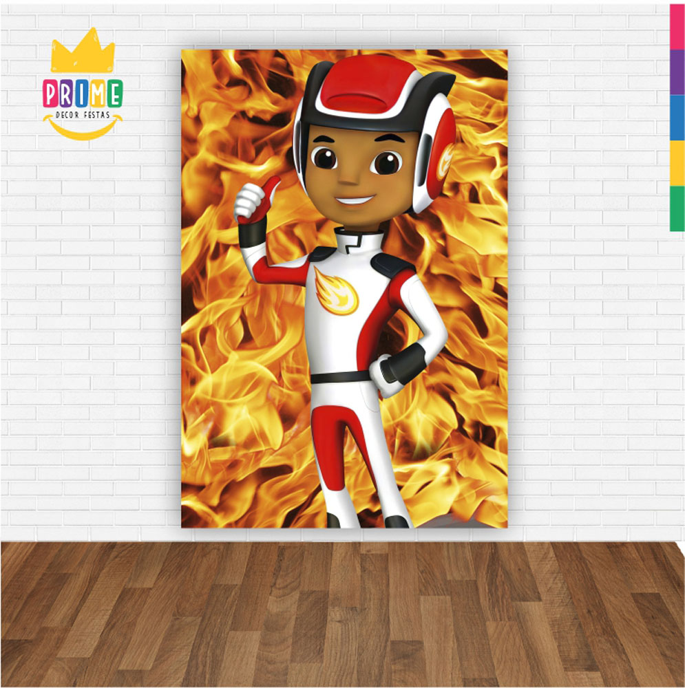 Painel de Festa Retangular 3D Blazer Monster Casadinho 1,50m x 2,20 - Imagem 2