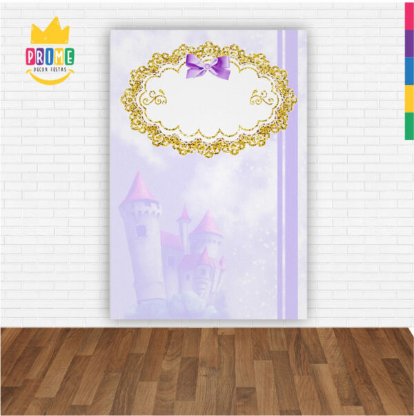 Painel de Festa Retangular 3D Princesa Ursinha Casadinho 1,50m x 2,20 - Image 2