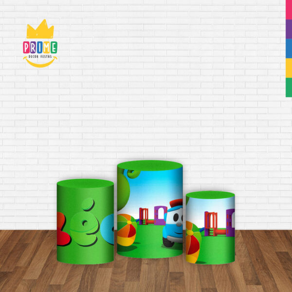 Trio Capa Cilindro Leo o Caminhão 3D Em Tecido Com Elástico - Image 2