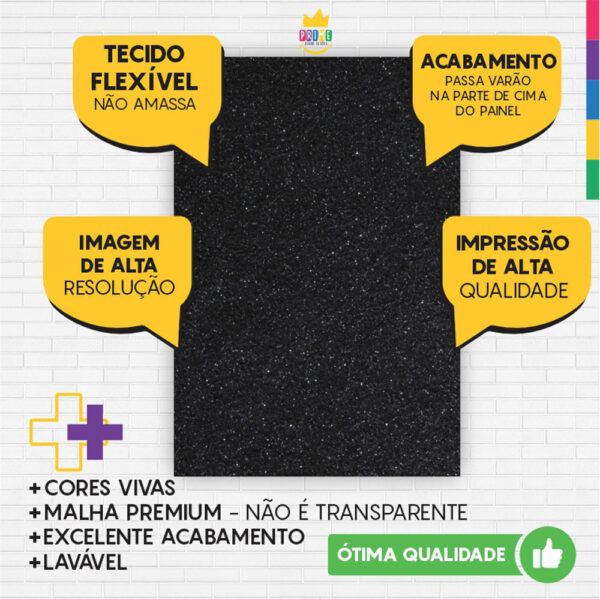 Painel de Festa Retangular 3D Glitter Casadinho 1,50m x 2,20 - Image 3