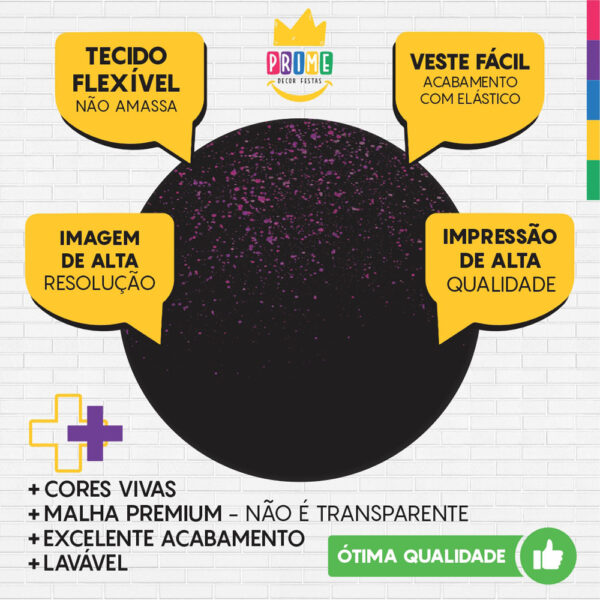 Kit Casado Glitter Painel Redondo Trio Capas Cilindro Retangular Vertical Em Tecido - Image 3