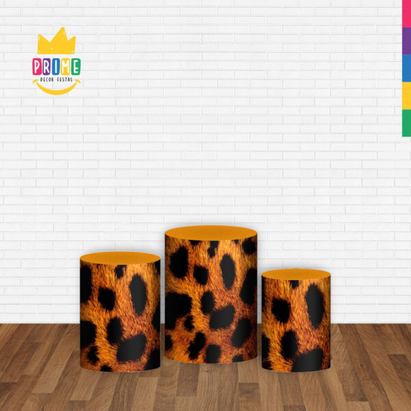Trio Capa Cilindro Dona Onça 3D Em Tecido Com Elástico - Image 2