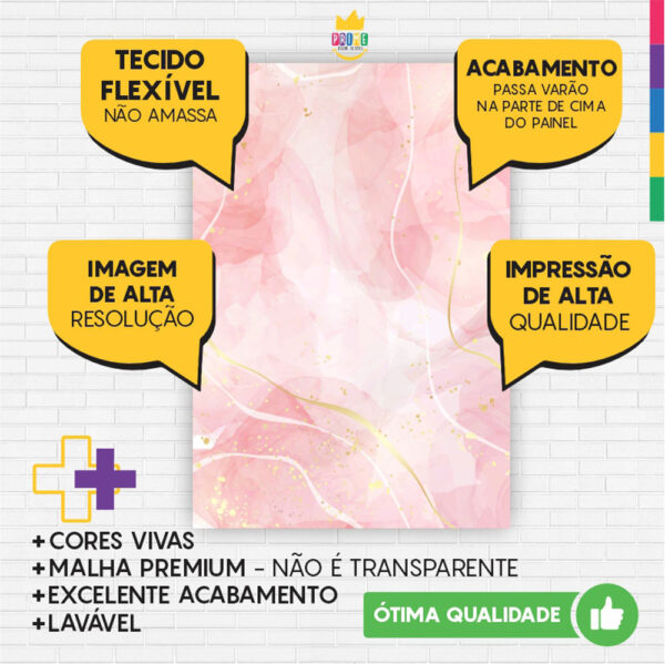 Kit Casado Gratidão Painel Redondo Trio Capas Cilindro Retangular Vertical Em Tecido - Image 5