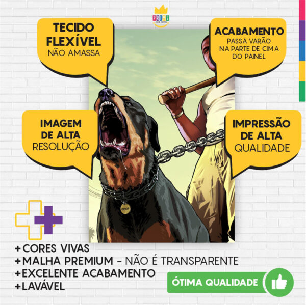 Painel de Festa Retangular 3D GTA Casadinho 1,50m x 2,20 - Image 3