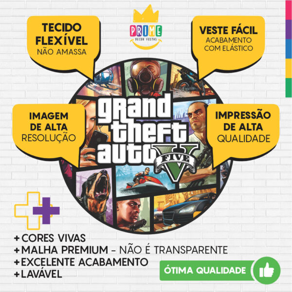 Kit Casado GTA Painel Redondo Trio Capas Cilindro Retangular Vertical Em Tecido - Image 3