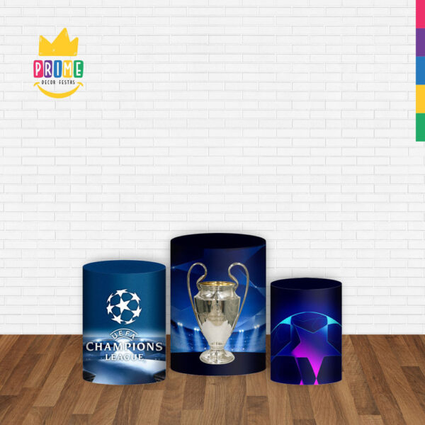 Trio Capa Cilindro Futebol 3D Em Tecido Com Elástico - Image 2