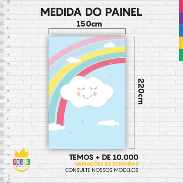 Kit Casado Chuva de Amor Painel Redondo Trio Capas Cilindro Retangular Vertical Em Tecido - Image 5