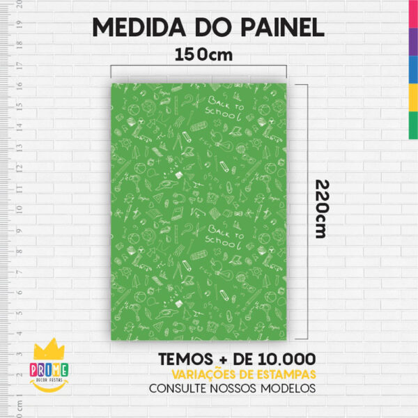 Kit Casado Escola Painel Redondo Trio Capas Cilindro Retangular Vertical Em Tecido - Image 6