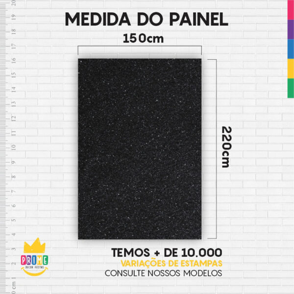 Painel de Festa Retangular 3D Glitter Casadinho 1,50m x 2,20 - Image 4
