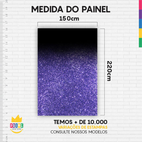 Painel de Festa Retangular 3D Glitter Casadinho 1,50m x 2,20 - Image 4