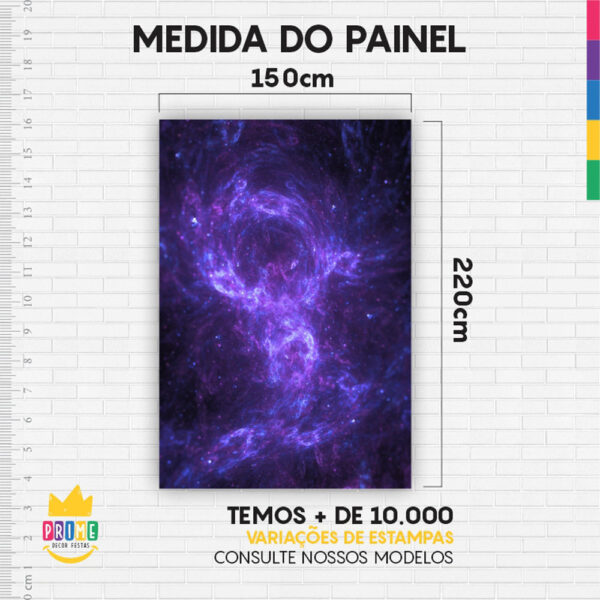 Painel de Festa Retangular 3D Galáxia Casadinho 1,50m x 2,20 - Image 4