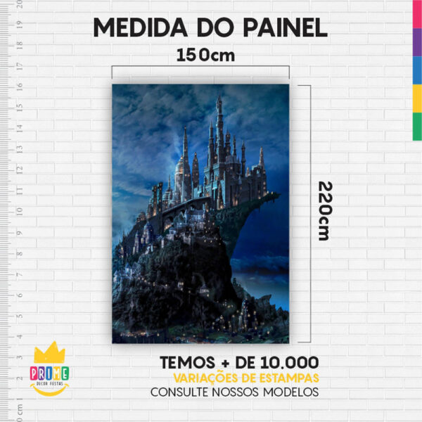 Painel de Festa Retangular 3D Harry Potter Casadinho 1,50m x 2,20 - Image 4