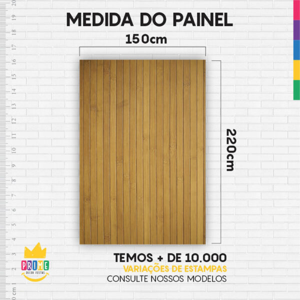 Kit Casado Madeira Painel Redondo Trio Capas Cilindro Retangular Vertical Em Tecido - Image 6