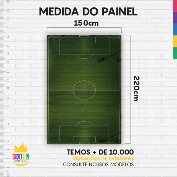 Painel de Festa Retangular 3D Futebol Casadinho 1,50m x 2,20 - Image 4