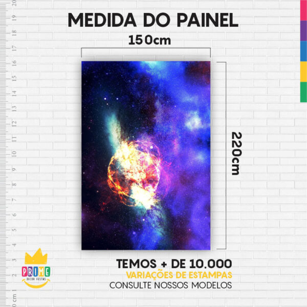 Painel de Festa Retangular 3D Galaxia Casadinho 1,50m x 2,20 - Image 4
