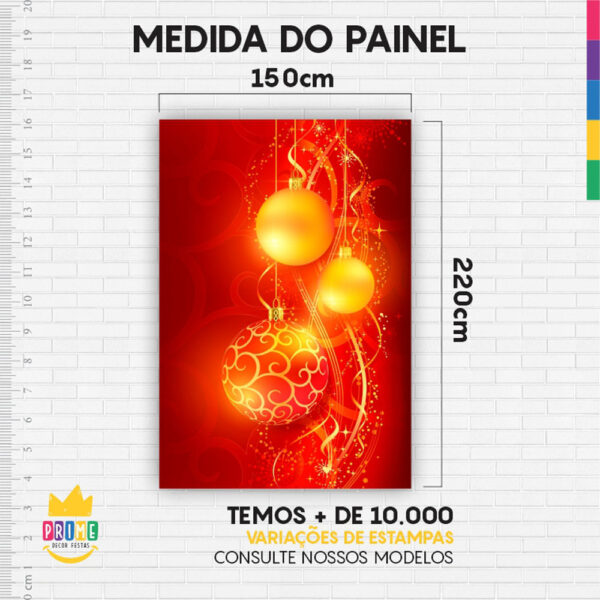 Kit Casado Natal Painel Redondo Trio Capas Cilindro Retangular Vertical Em Tecido - Image 6