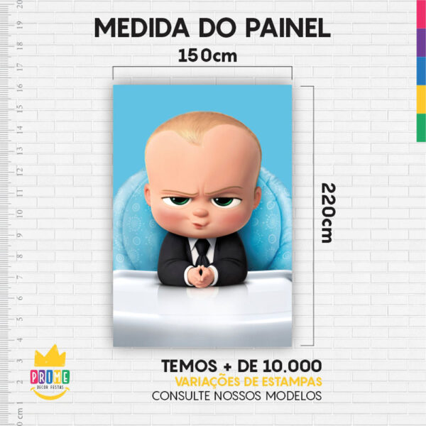 Painel de Festa Retangular 3D Poderoso Chefinho Casadinho 1,50m x 2,20 - Image 4