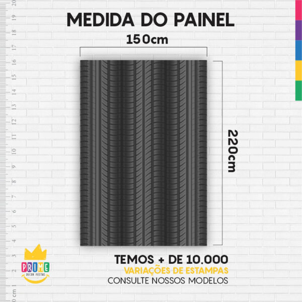 Kit Casado Pneus Painel Redondo Trio Capas Cilindro Retangular Vertical Em Tecido - Image 6