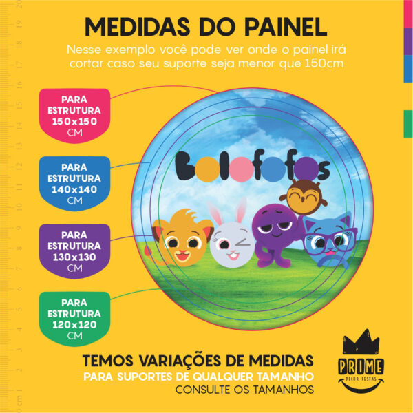 Kit Casado Bolofofo Painel Redondo Trio Capas Cilindro Retangular Vertical Em Tecido - Image 4
